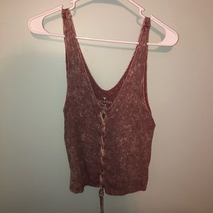 Lace up tank top